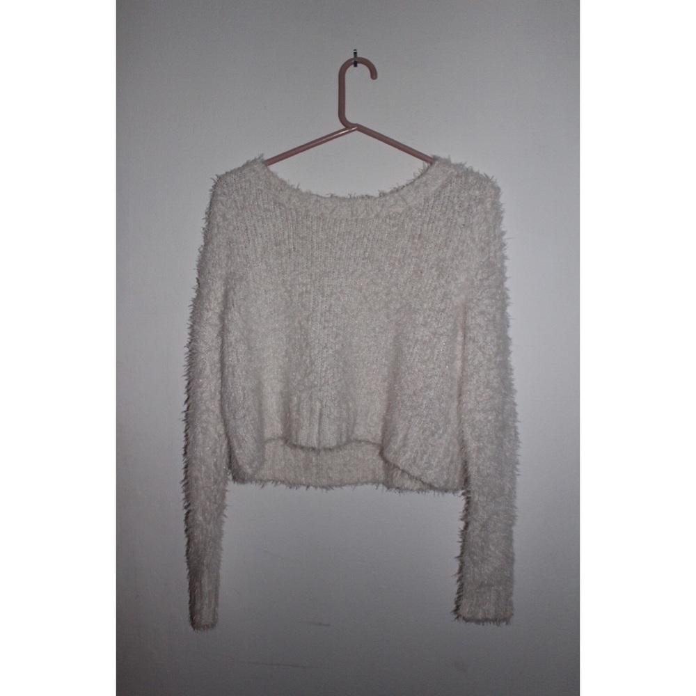 Cropped Fuzzy Sweater